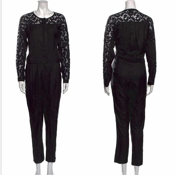 Sea New York 100% silk jumpsuit black 10 - Picture 1 of 5